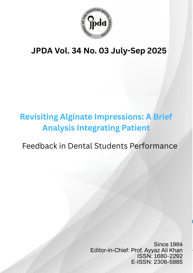 Journal of The Pakistan Dental Association